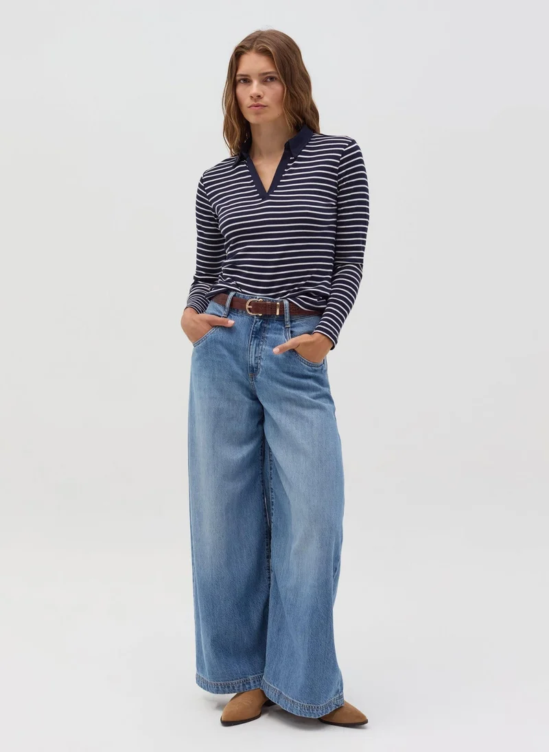 Ovs Ovs Long-Sleeved T-Shirt With Polo Neck